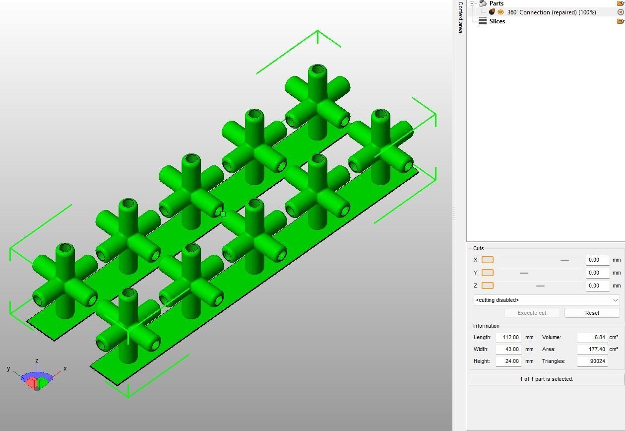 Aquarium Air Pipe All-In-One Connectors 3D print model_21