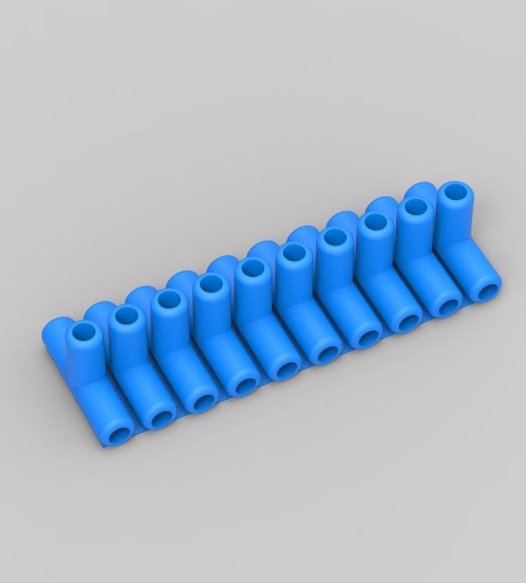 Aquarium Air Pipe All-In-One Connectors 3D print model_147