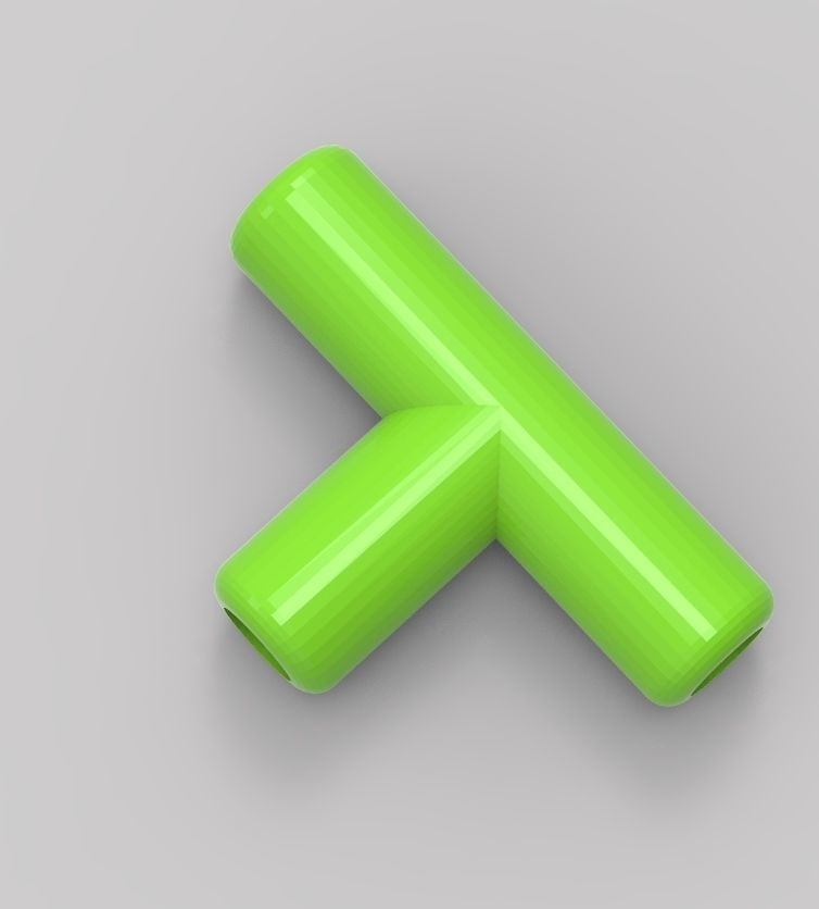 Aquarium Air Pipe All-In-One Connectors 3D print model_145