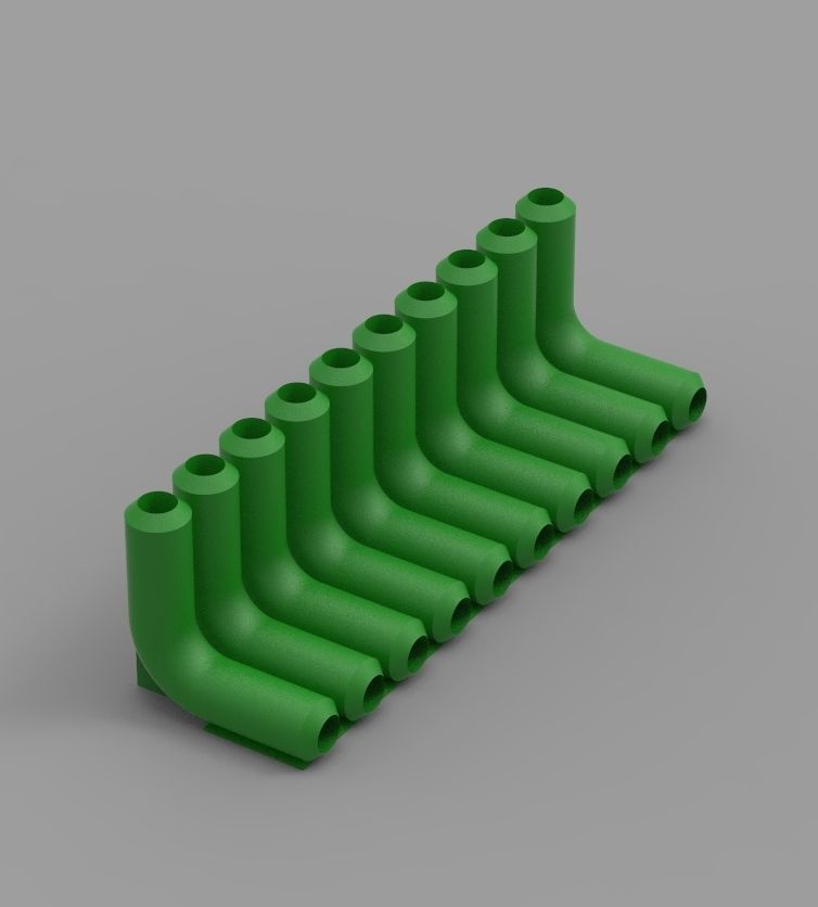 Aquarium Air Pipe All-In-One Connectors 3D print model_93