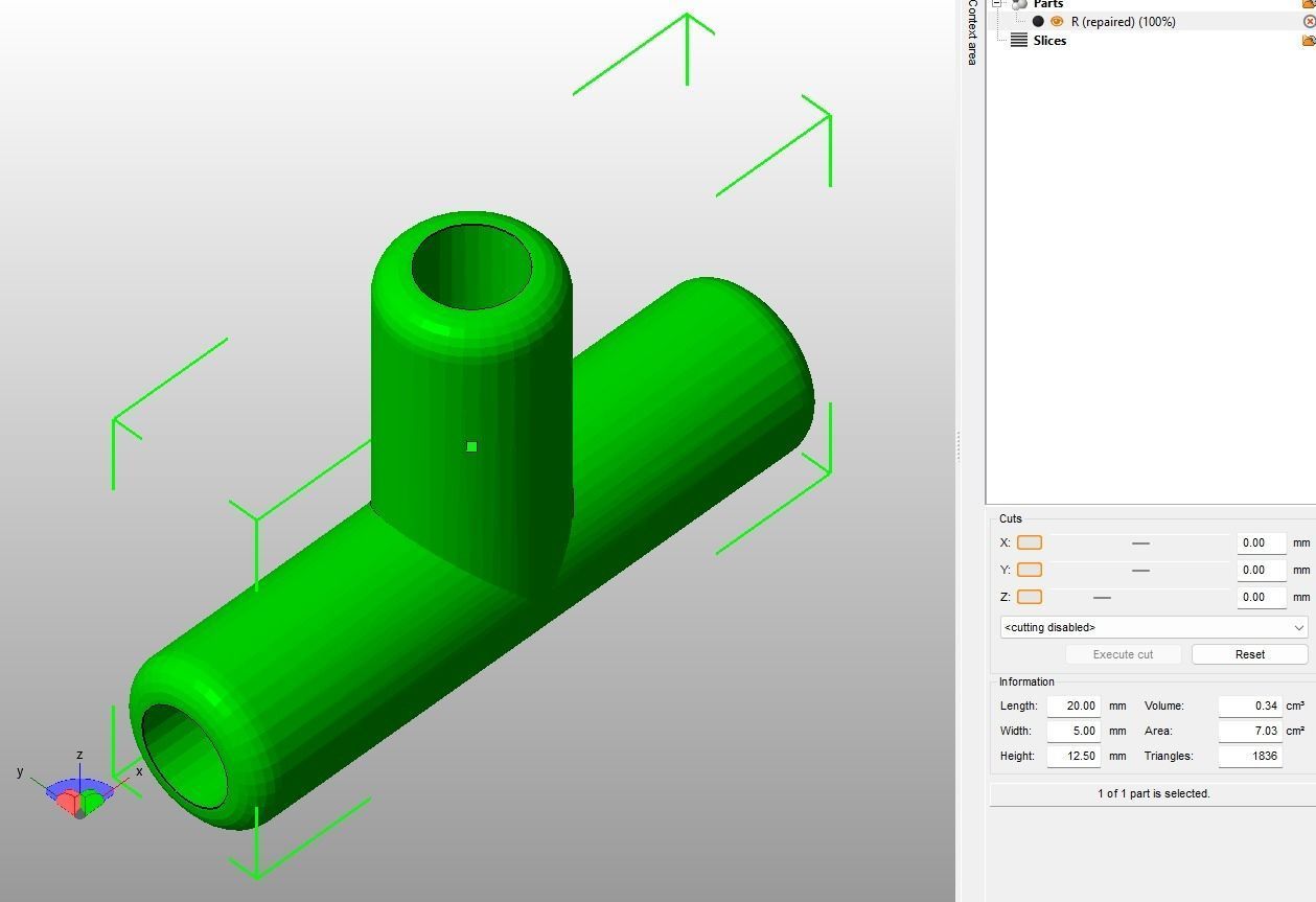 Aquarium Air Pipe All-In-One Connectors 3D print model_137