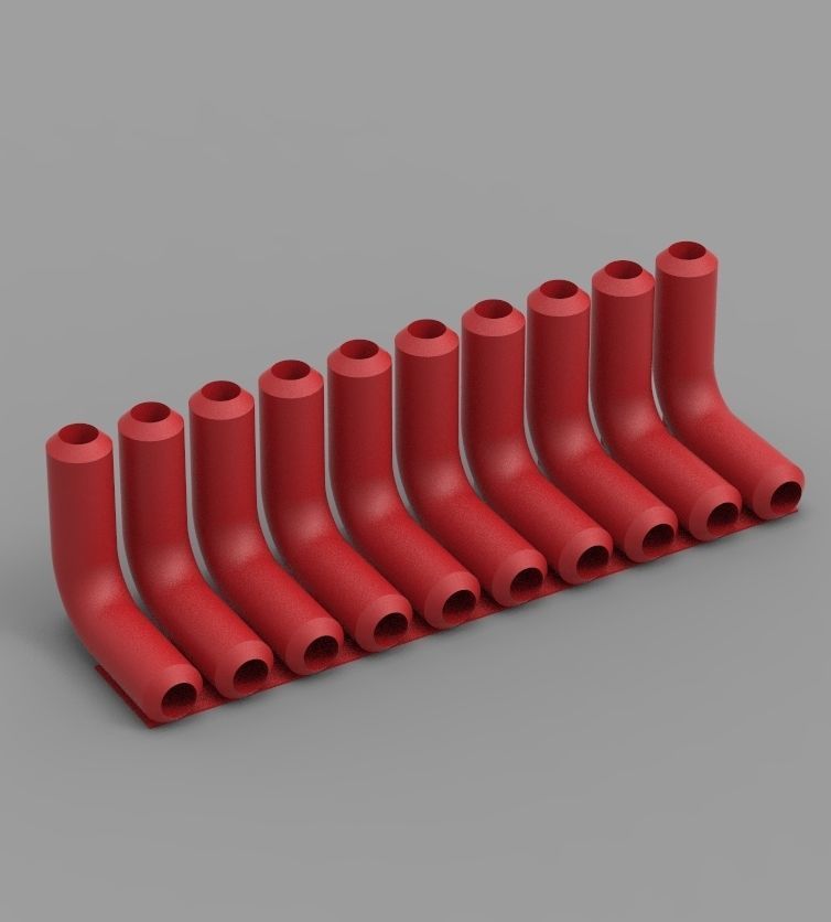 Aquarium Air Pipe All-In-One Connectors 3D print model_90