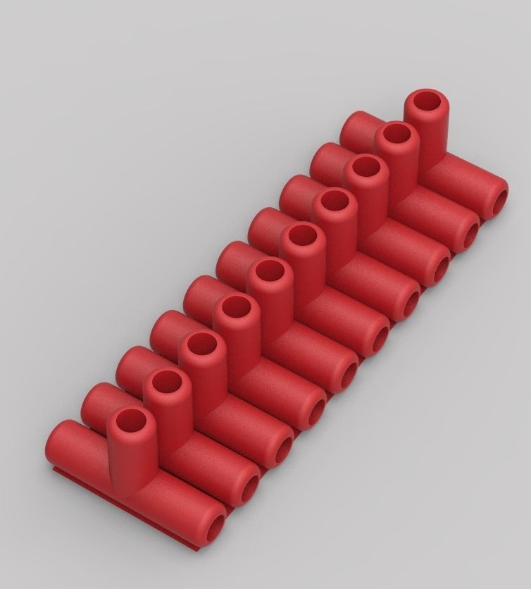 Aquarium Air Pipe All-In-One Connectors 3D print model_141