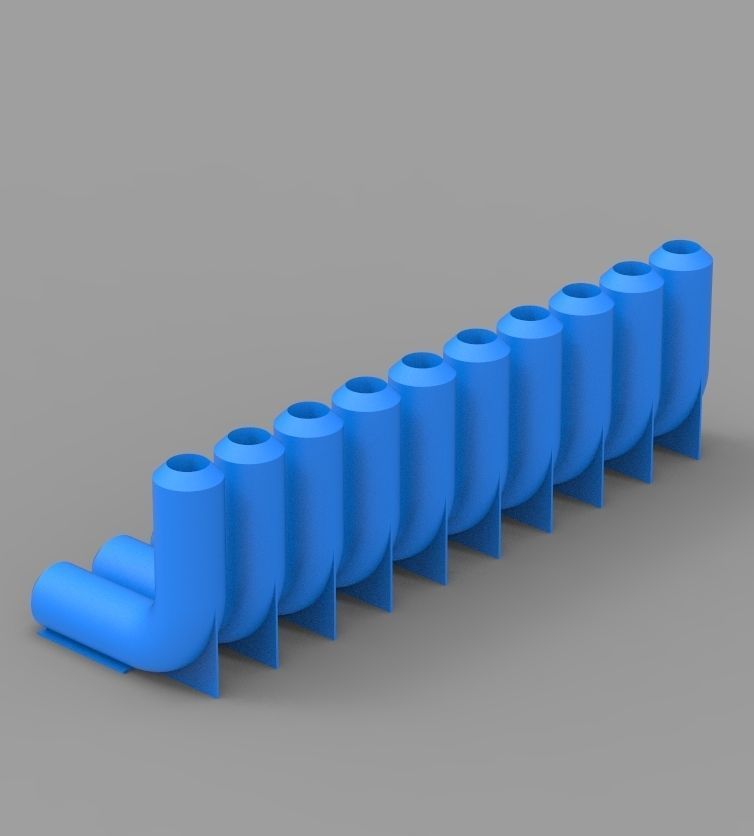 Aquarium Air Pipe All-In-One Connectors 3D print model_97