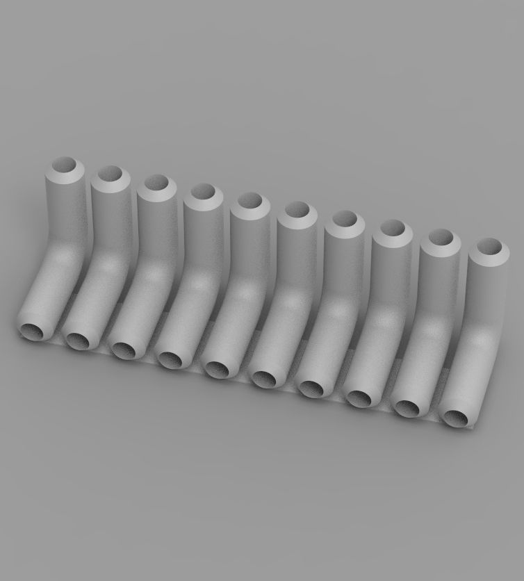 Aquarium Air Pipe All-In-One Connectors 3D print model_92