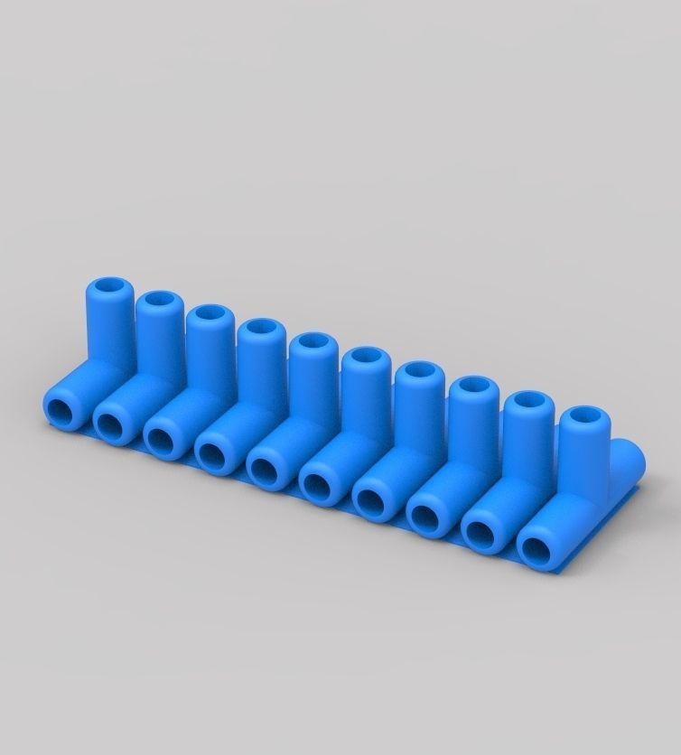 Aquarium Air Pipe All-In-One Connectors 3D print model_139