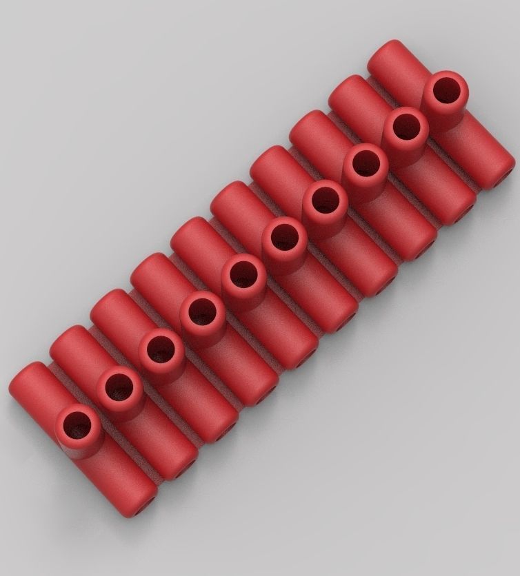 Aquarium Air Pipe All-In-One Connectors 3D print model_144