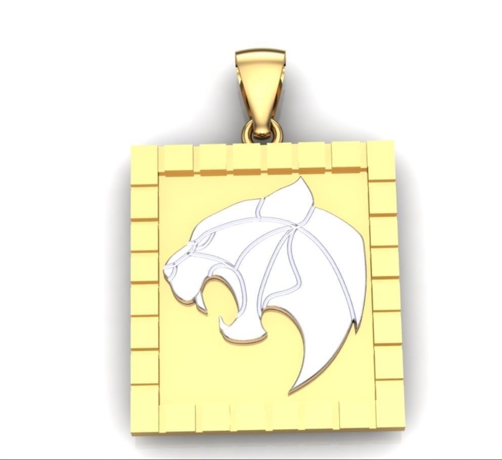 panther pendant 3D print model_4