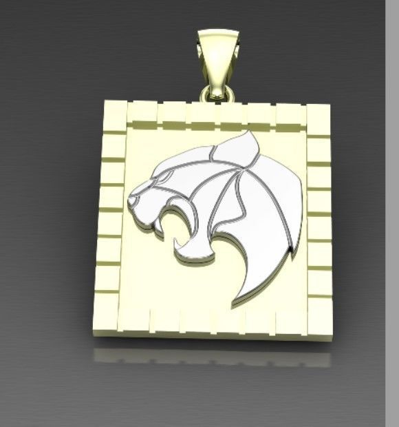 panther pendant 3D print model_1