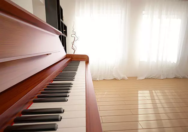Piano with walls 3D model_0