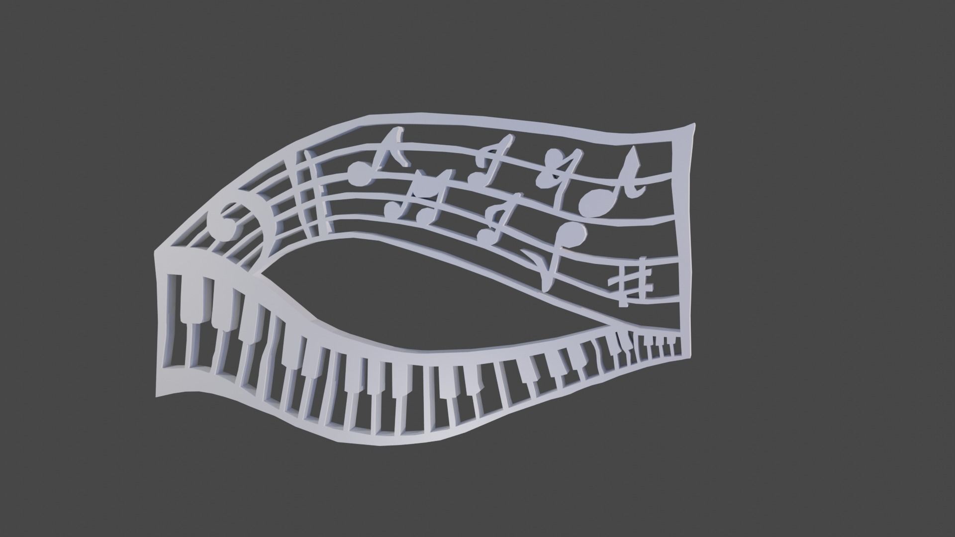 decoracion pared piano 3D print model_2