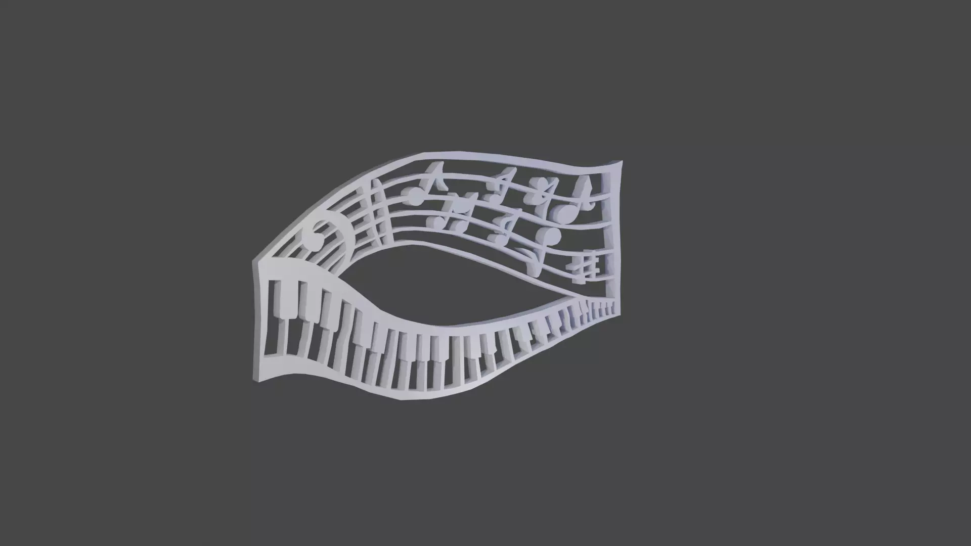 decoracion pared piano 3D print model_0