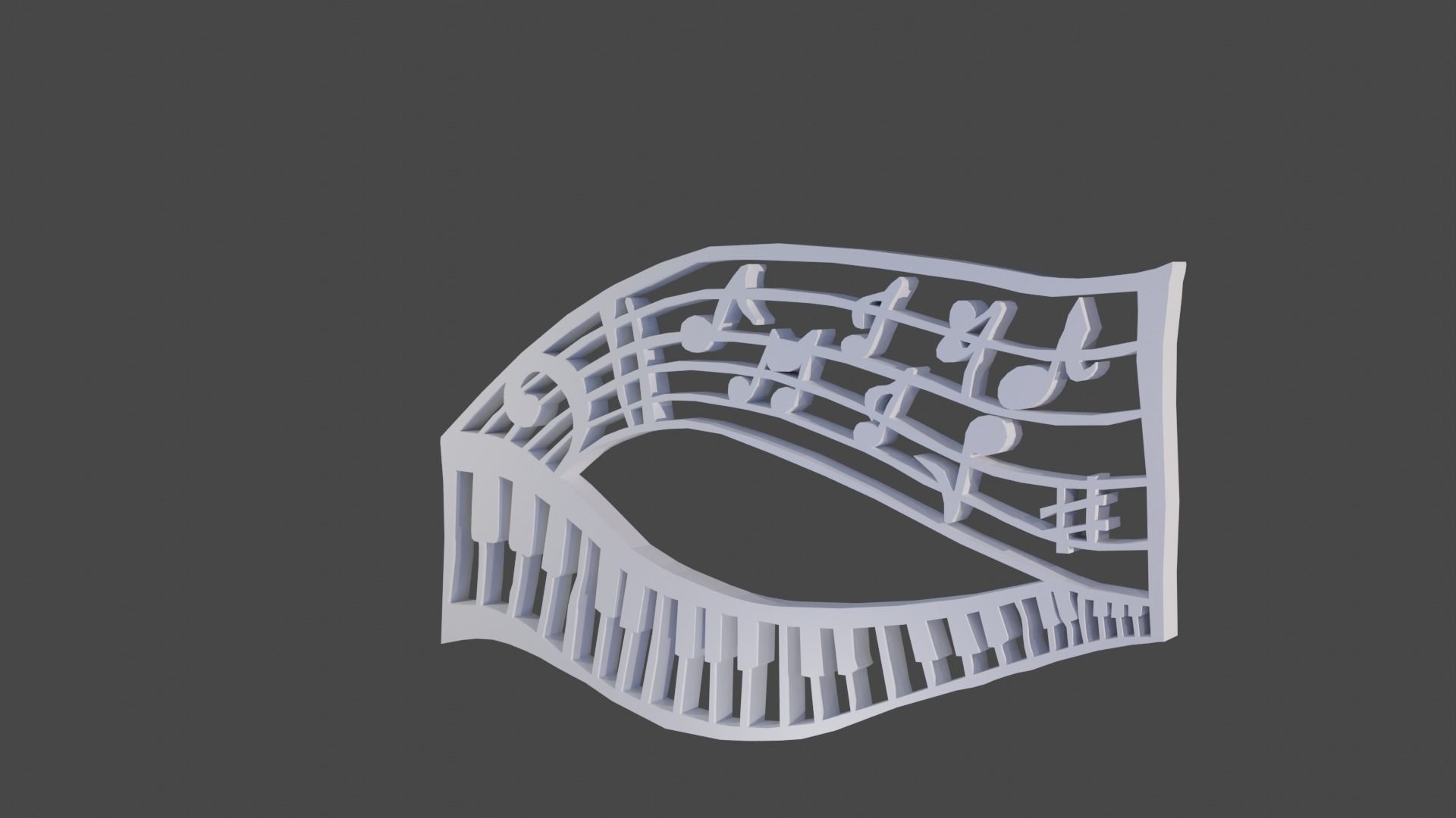 decoracion pared piano 3D print model_4