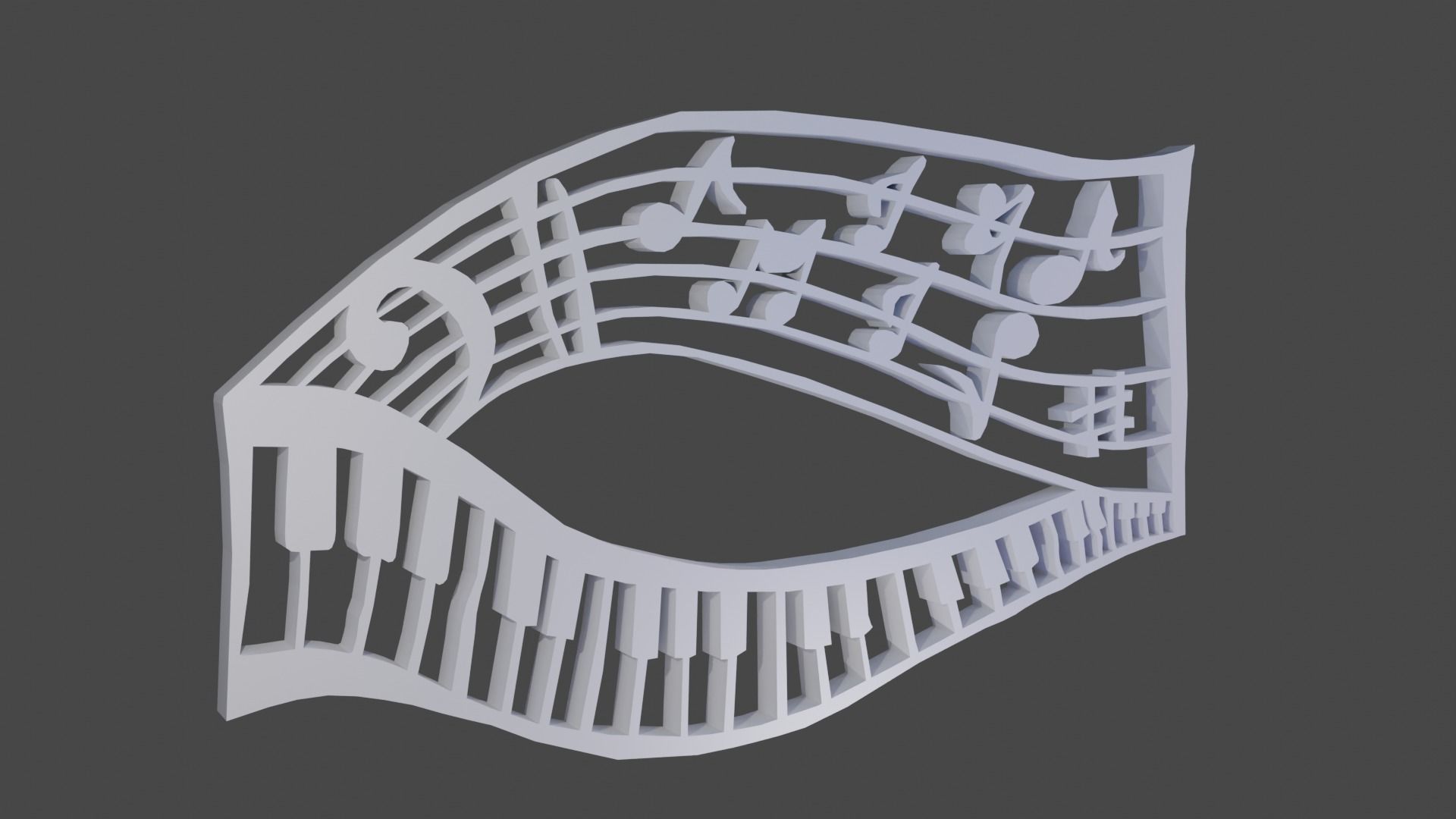 decoracion pared piano 3D print model_3