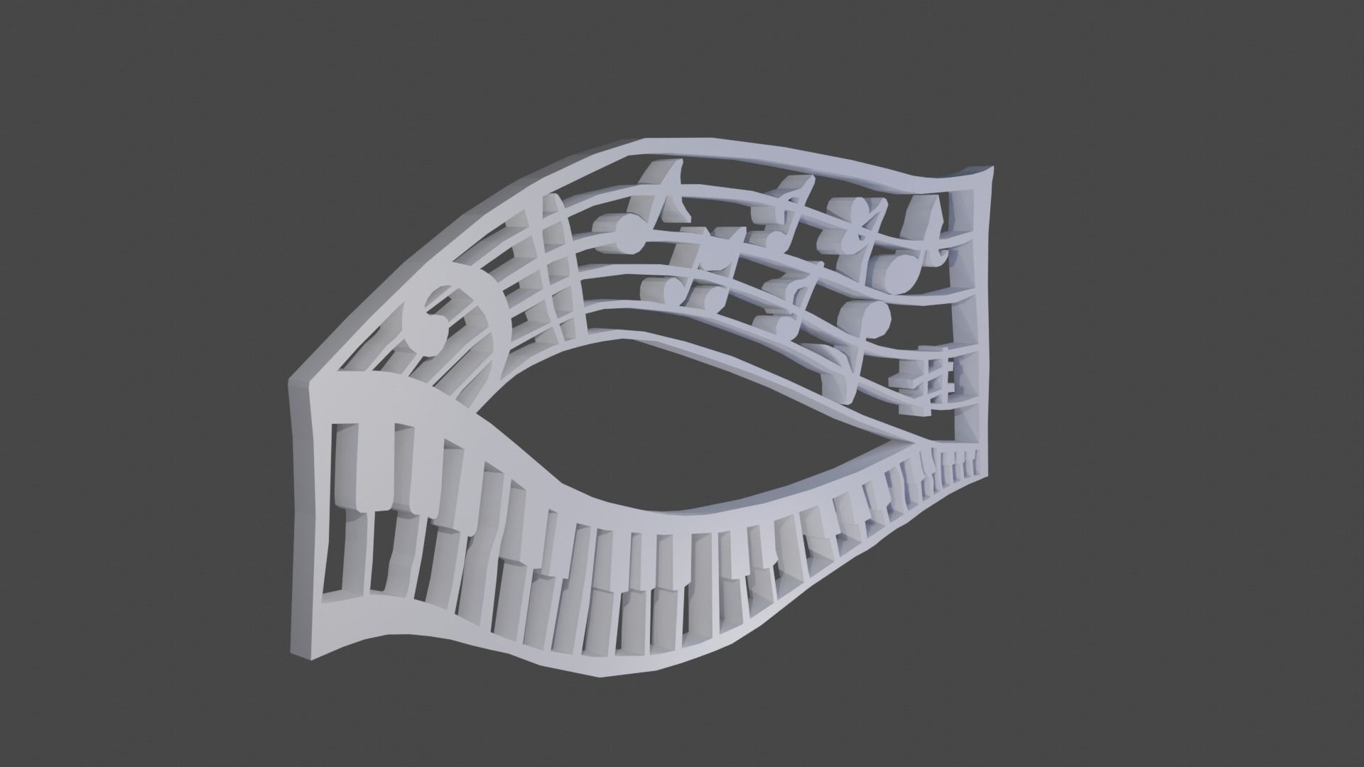decoracion pared piano 3D print model_1