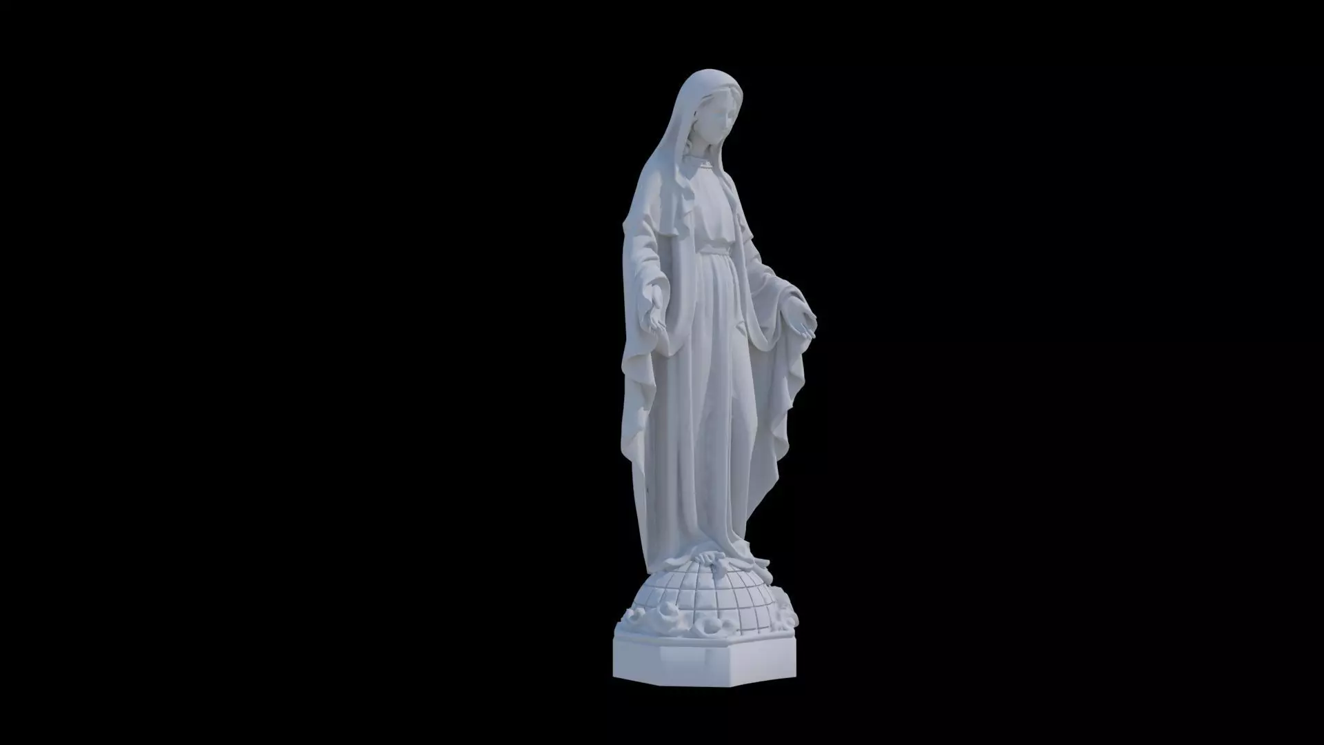 Madonna Sculpture 3D print model 3D print model_0