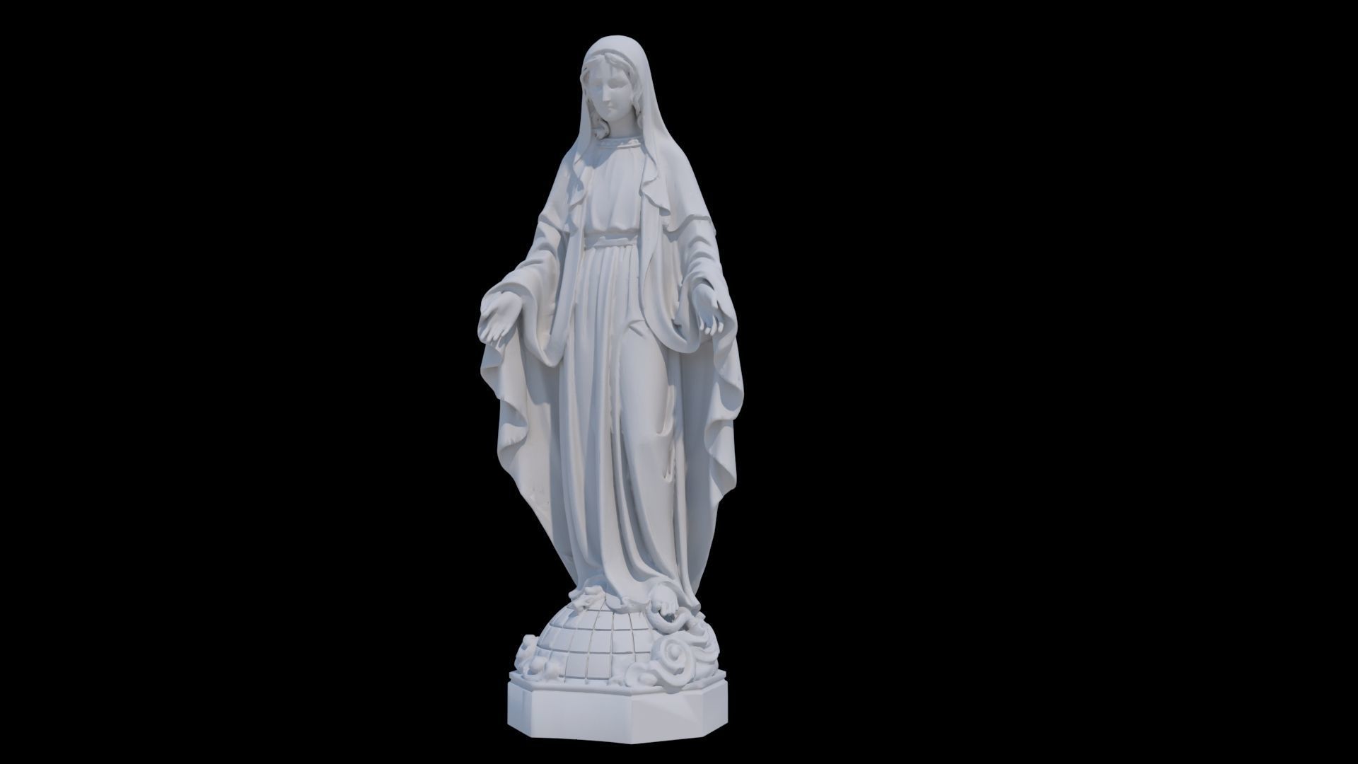 Madonna Sculpture 3D print model 3D print model_1