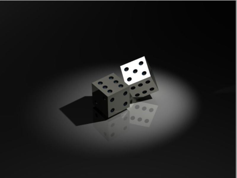 dice for games 3D print model_1