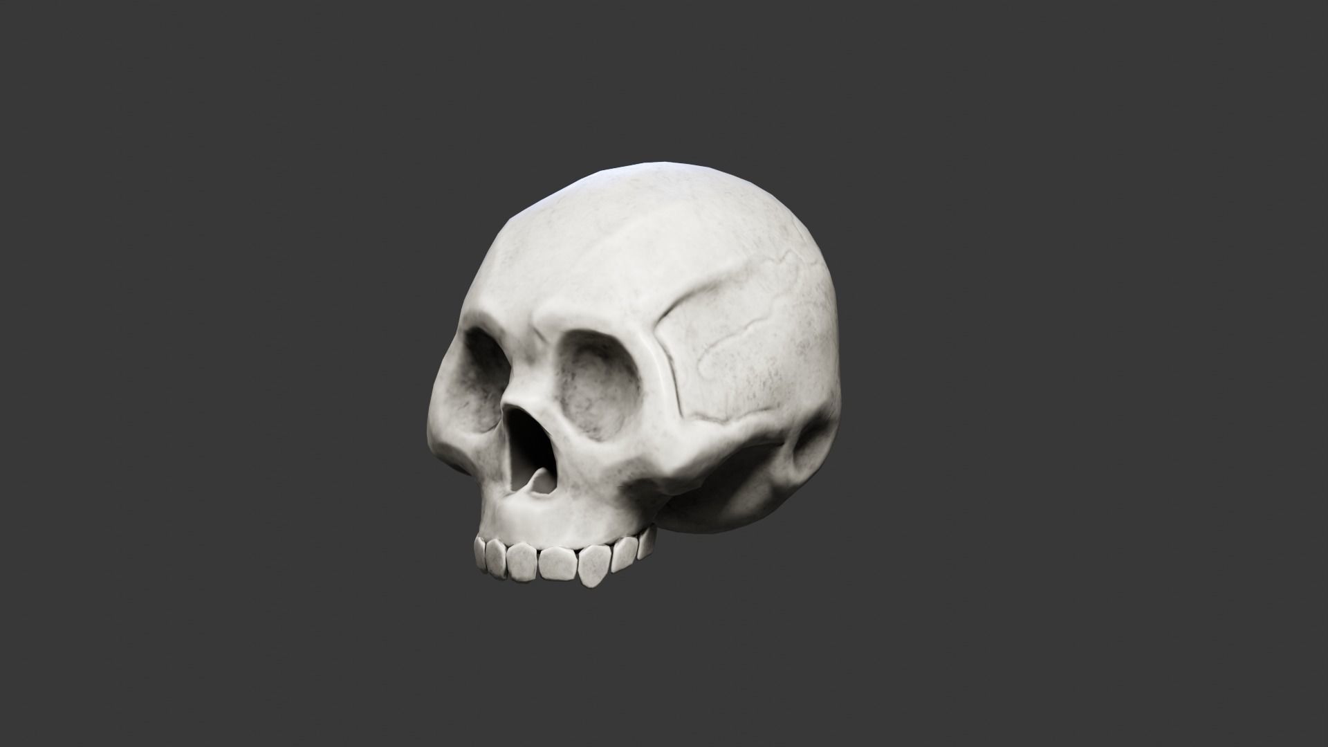 Game-Ready Skull Free low-poly 3D model_1
