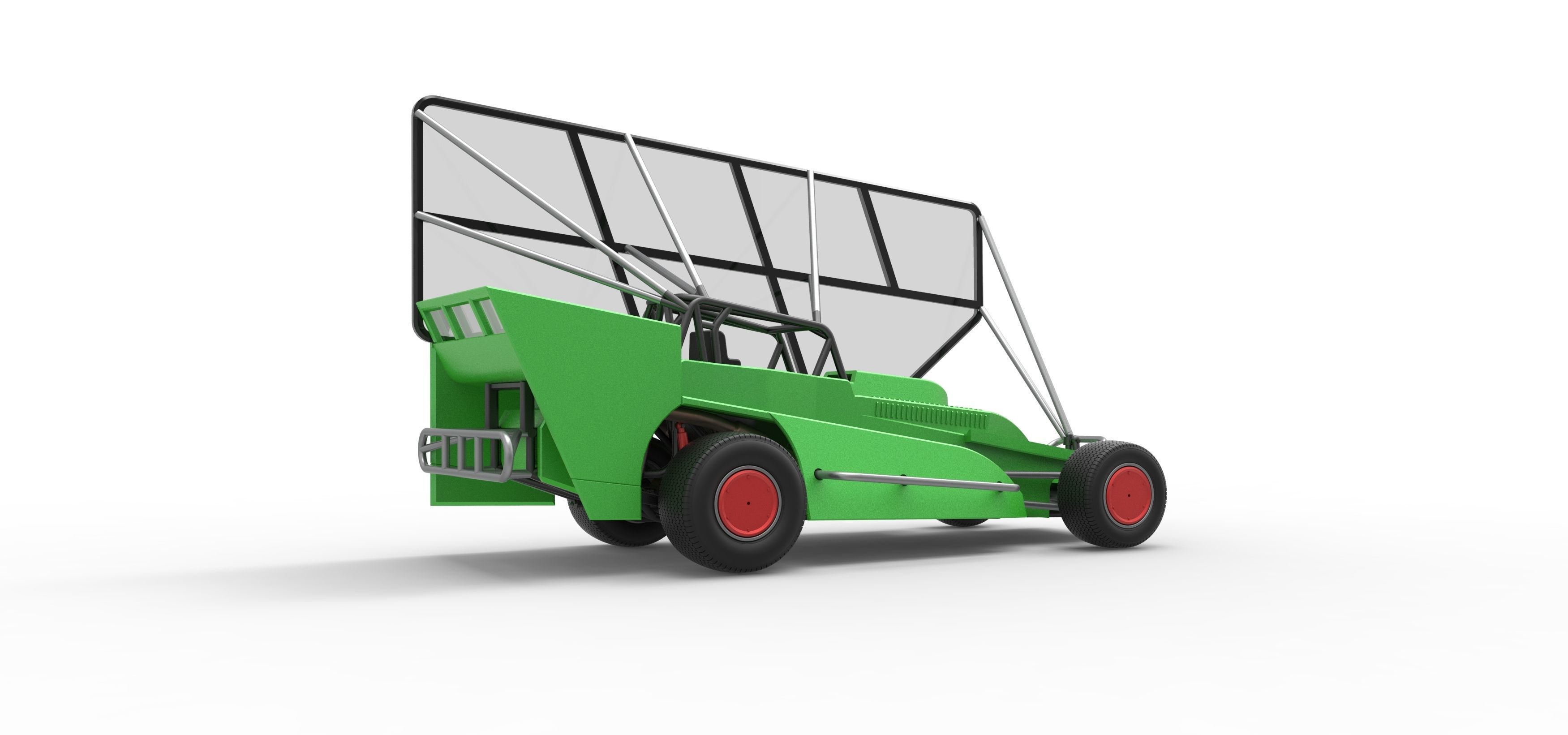 Northeast Dirt Modified stock car with side wing Scale 1 to 25 3D print model_21