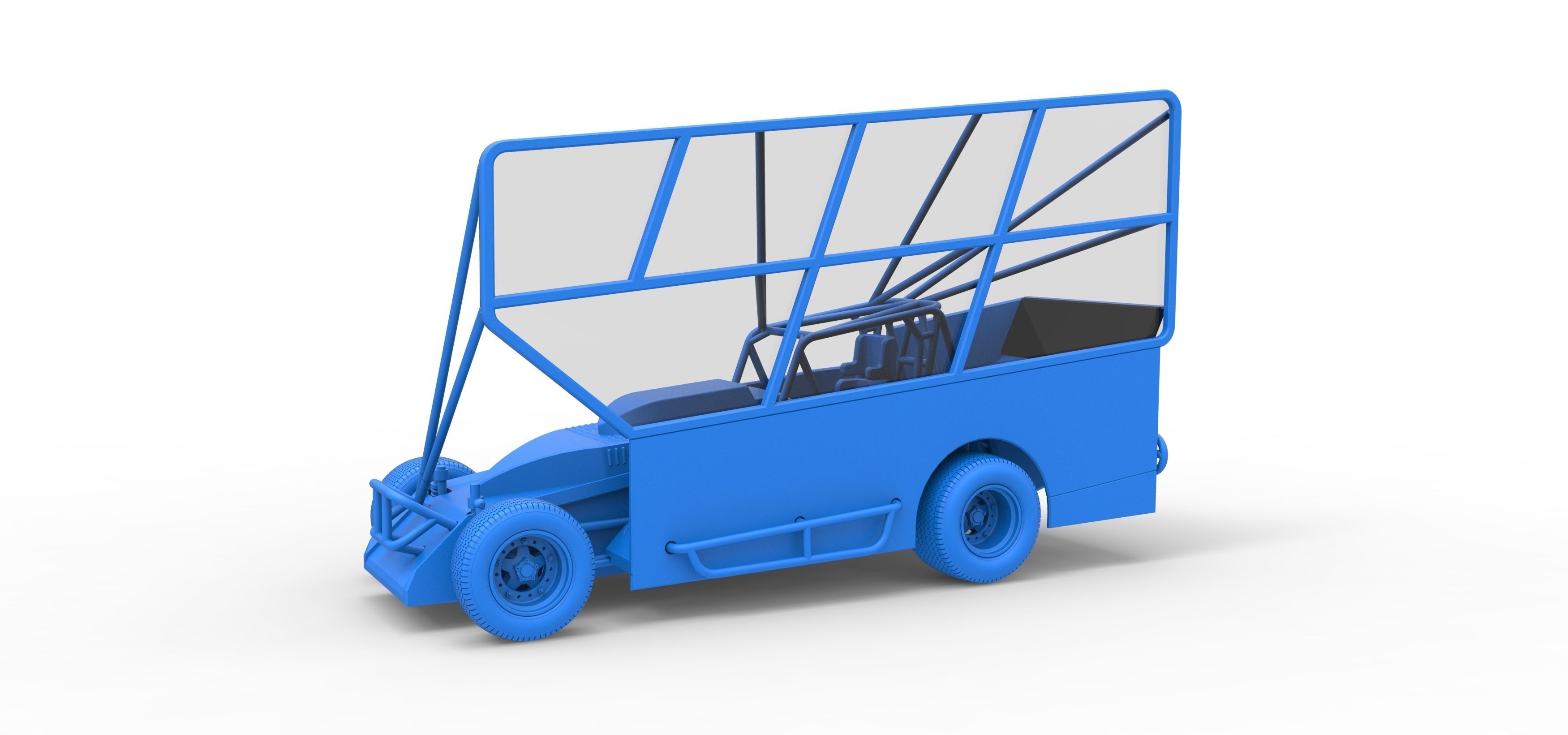 Northeast Dirt Modified stock car with side wing Scale 1 to 25 3D print model_28