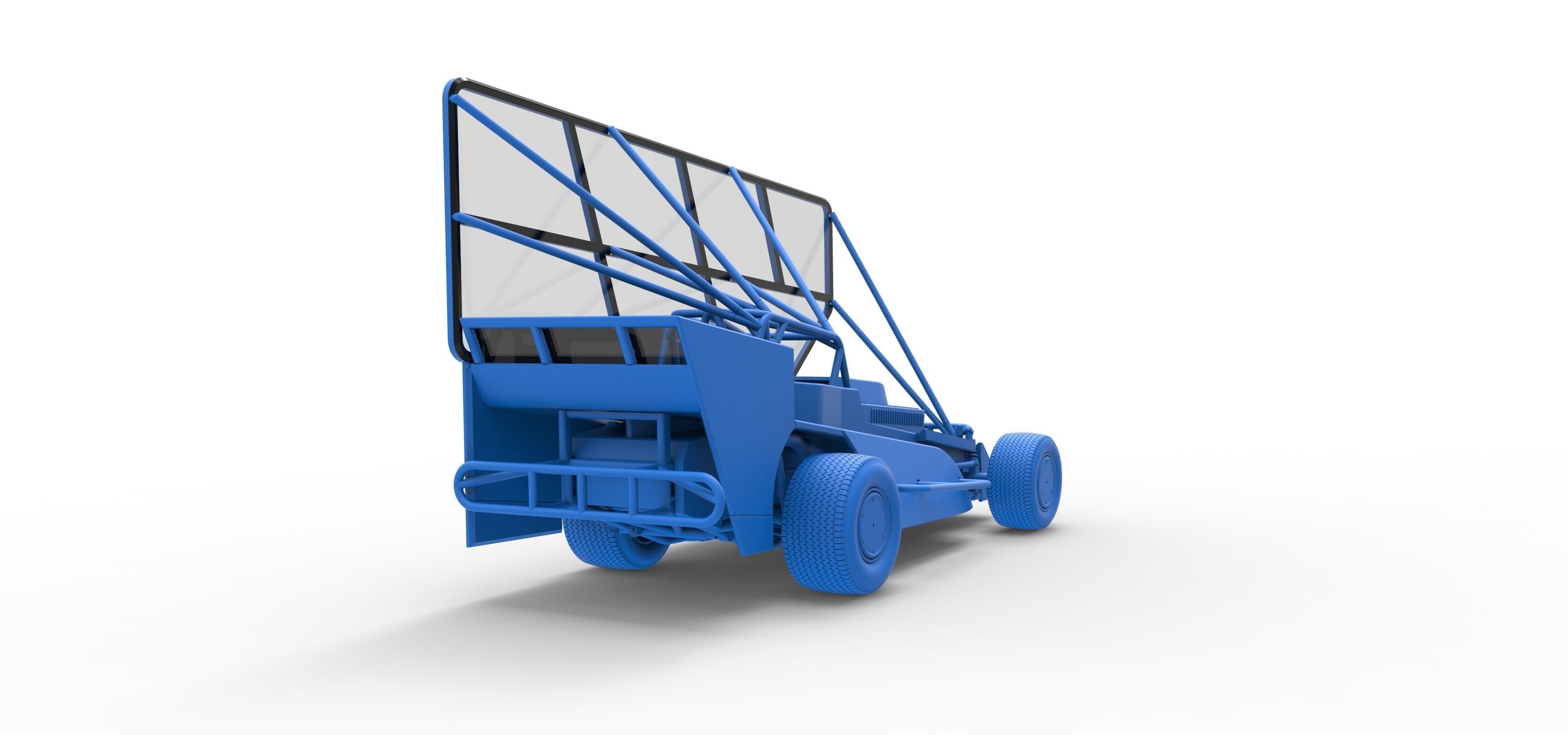 Northeast Dirt Modified stock car with side wing Scale 1 to 25 3D print model_46