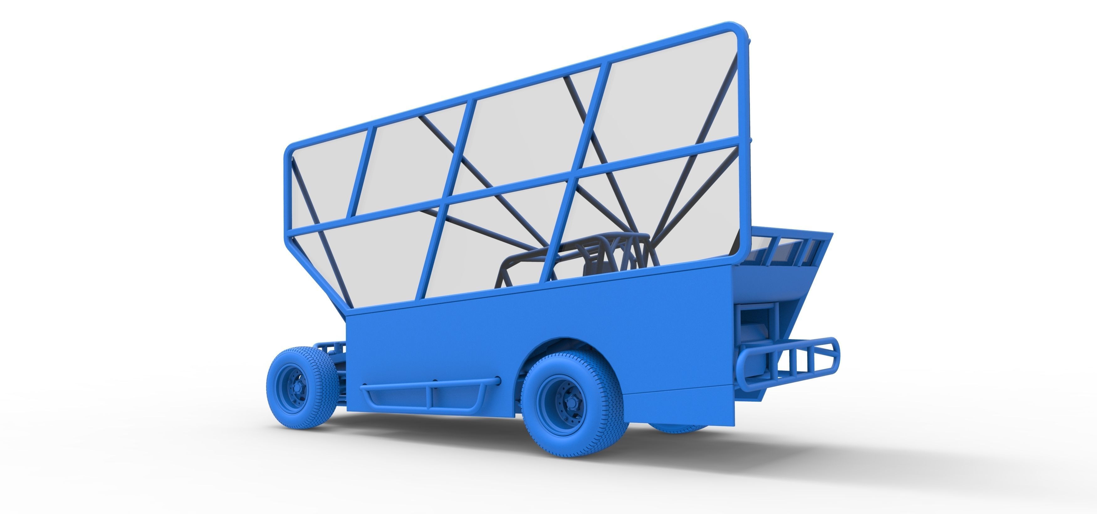 Northeast Dirt Modified stock car with side wing Scale 1 to 25 3D print model_40