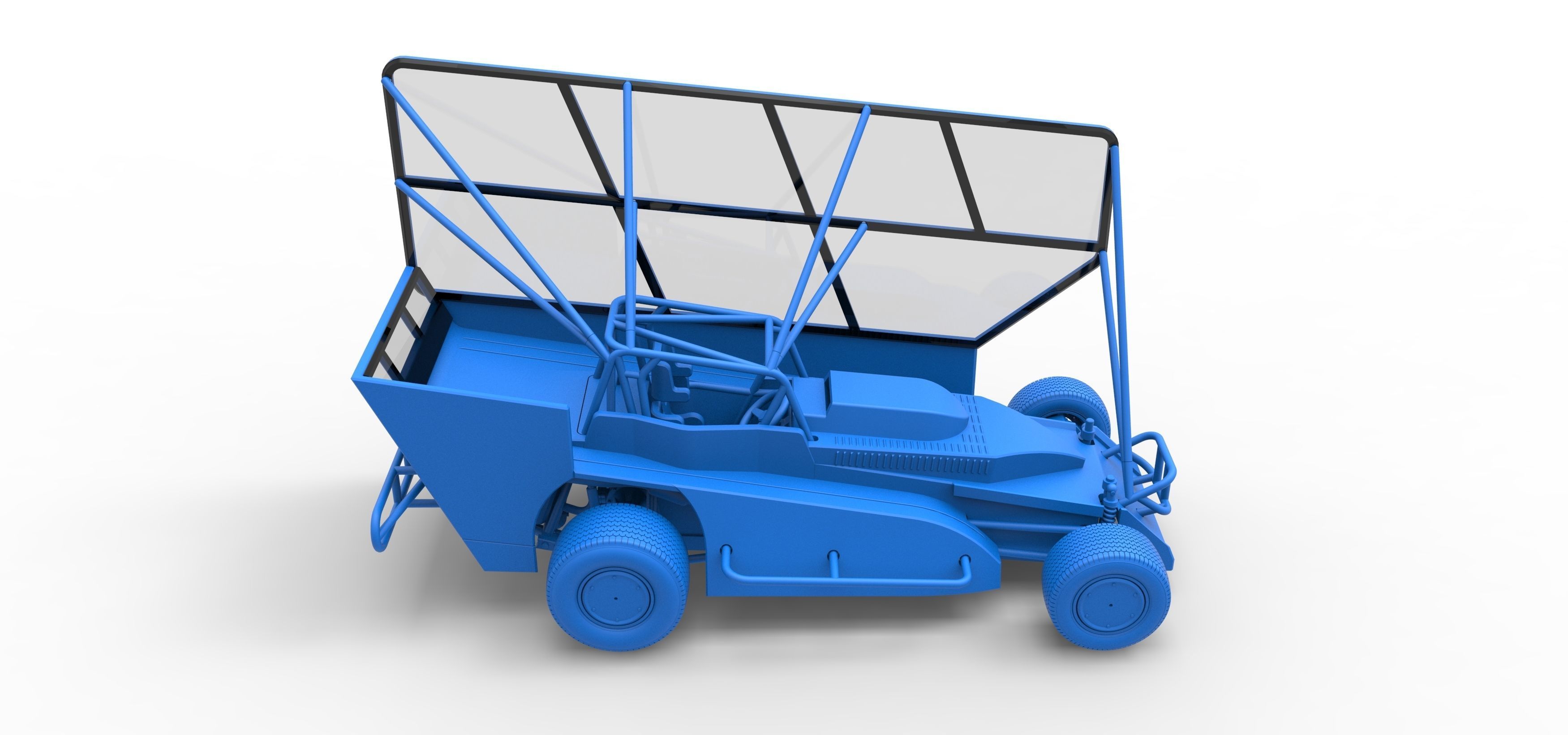 Northeast Dirt Modified stock car with side wing Scale 1 to 25 3D print model_50