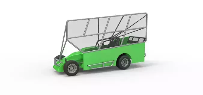 Northeast Dirt Modified stock car with side wing Scale 1 to 25 3D print model