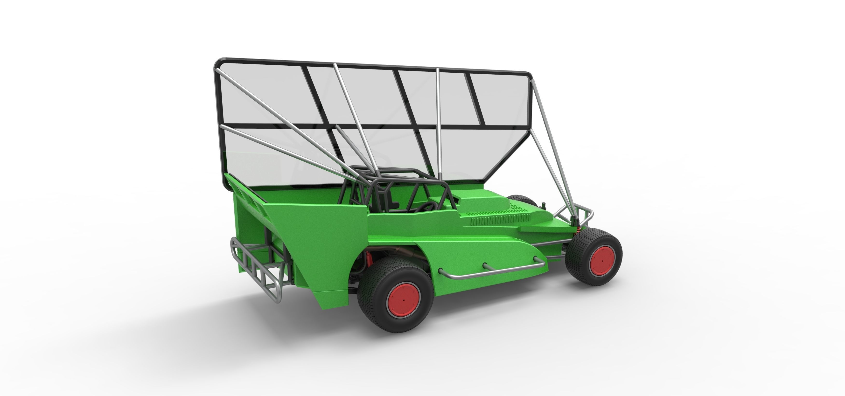 Northeast Dirt Modified stock car with side wing Scale 1 to 25 3D print model_20