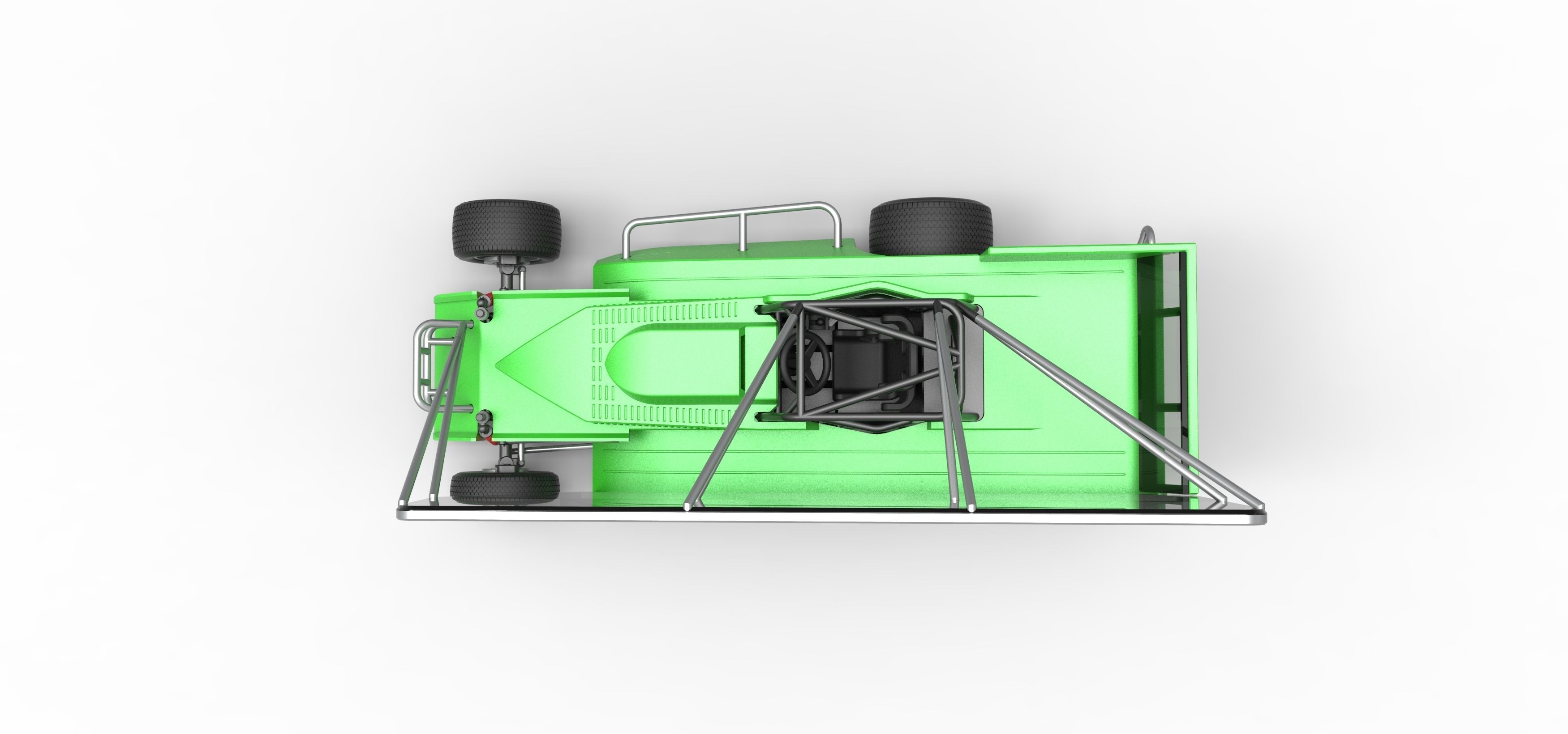 Northeast Dirt Modified stock car with side wing Scale 1 to 25 3D print model_11