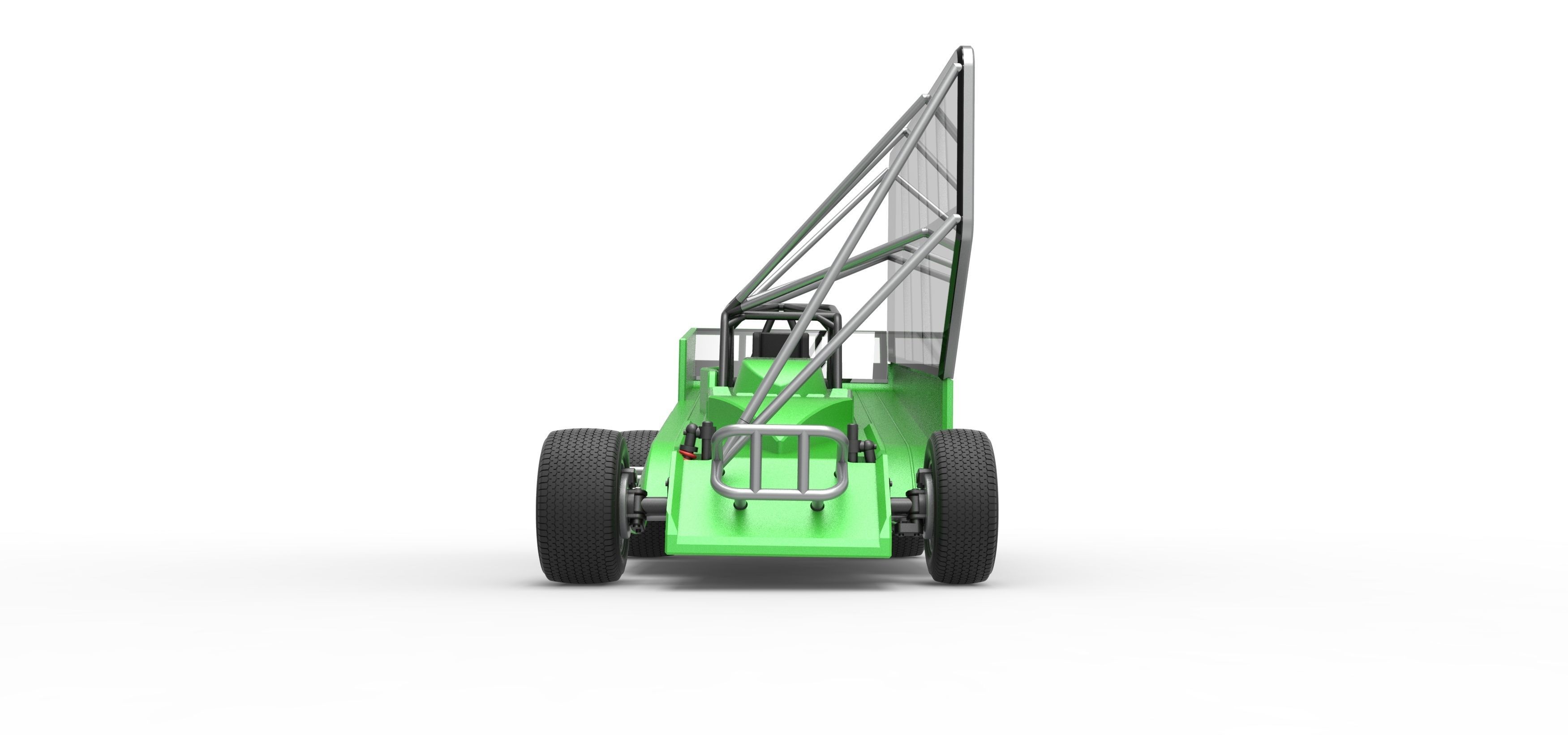 Northeast Dirt Modified stock car with side wing Scale 1 to 25 3D print model_7