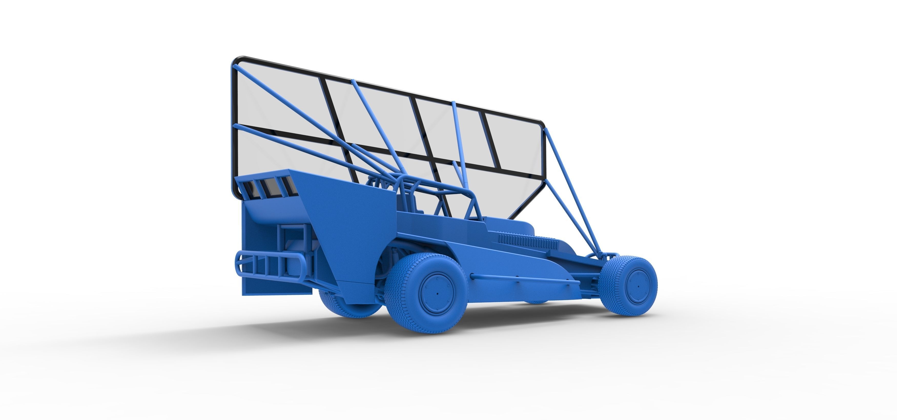 Northeast Dirt Modified stock car with side wing Scale 1 to 25 3D print model_48