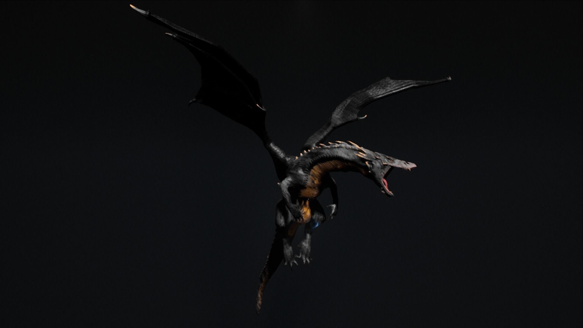 Dragon 1 UE4 and Unity Low-poly 3D model_11