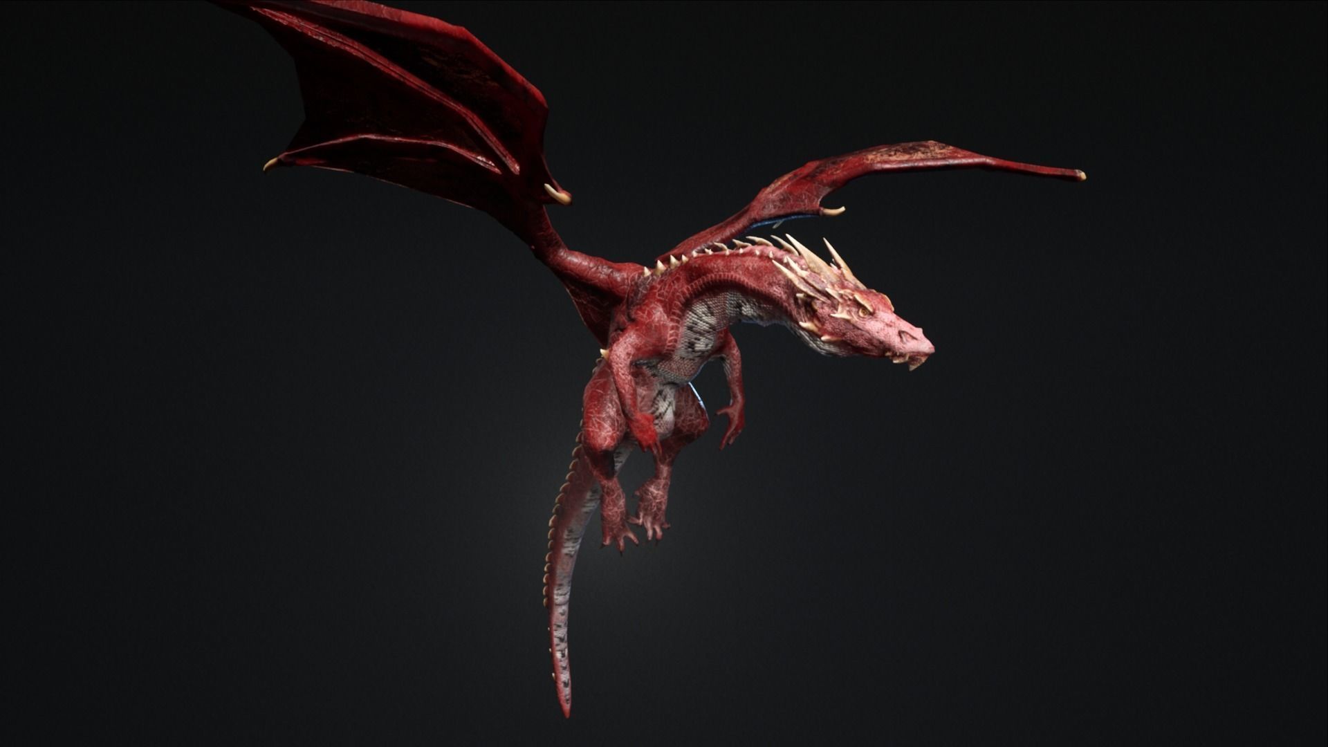 Dragon 1 UE4 and Unity Low-poly 3D model_4