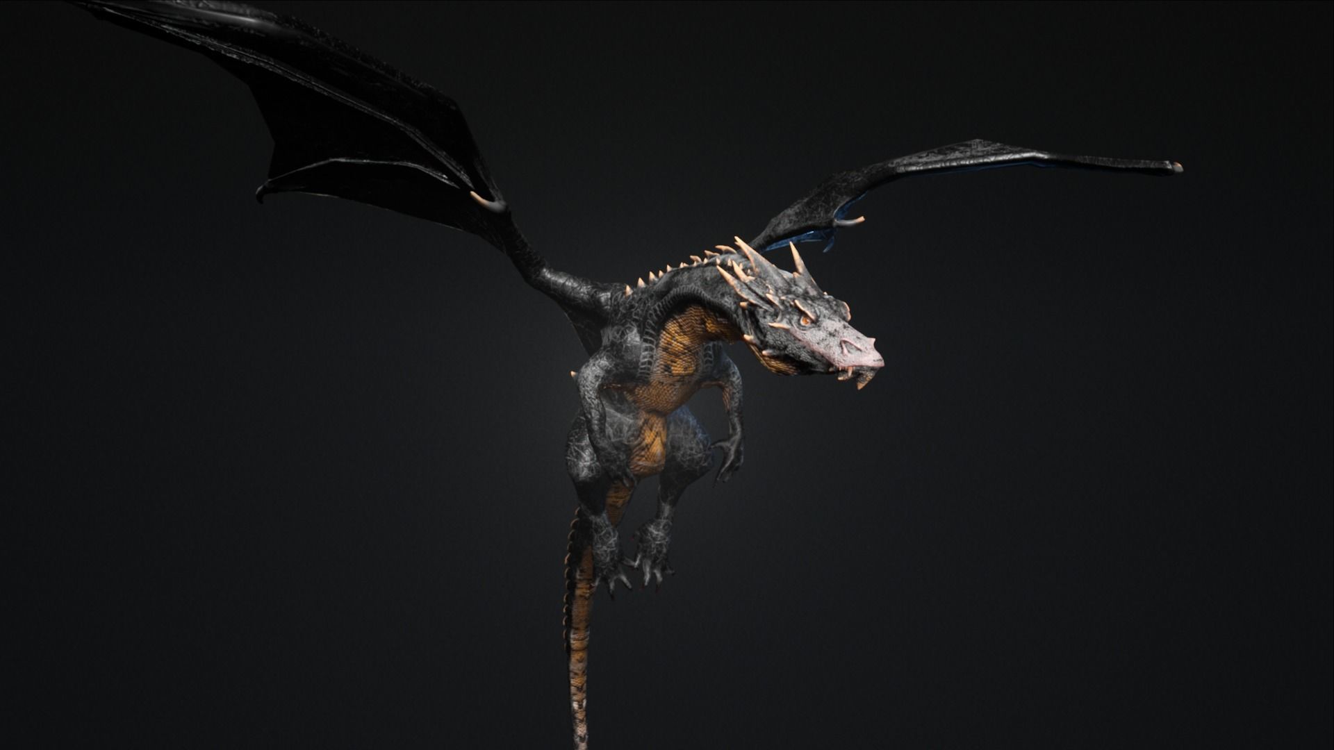 Dragon 1 UE4 and Unity Low-poly 3D model_5