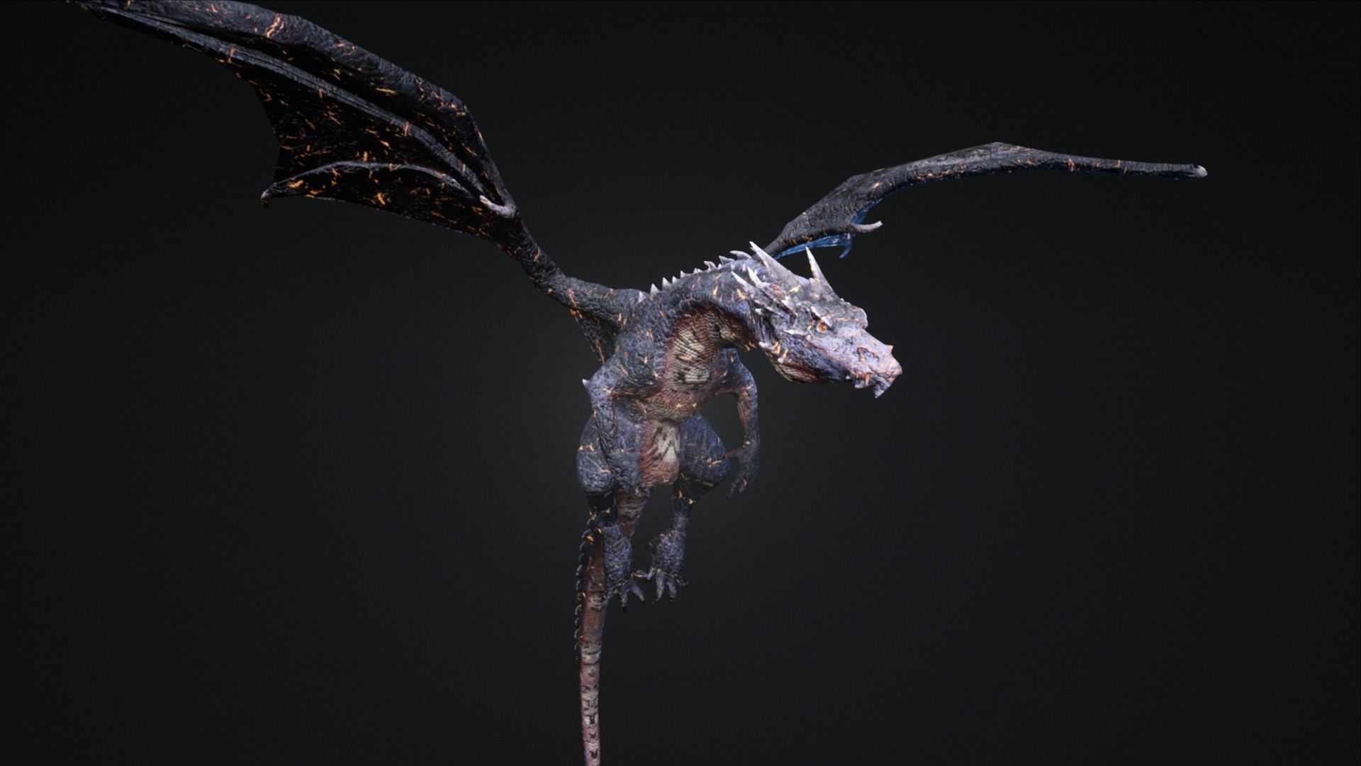 Dragon 1 UE4 and Unity Low-poly 3D model_6