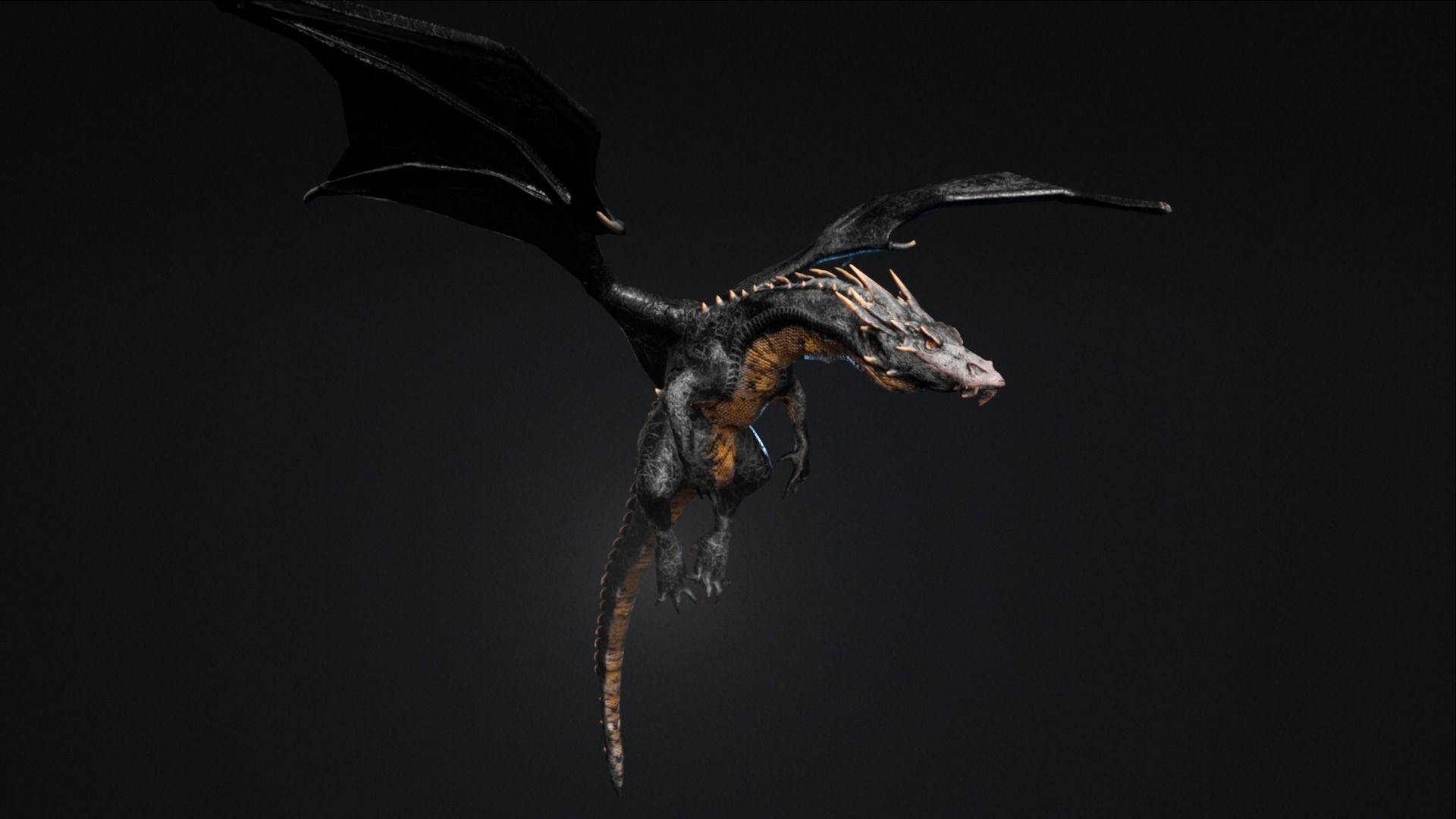 Dragon 1 UE4 and Unity Low-poly 3D model_3