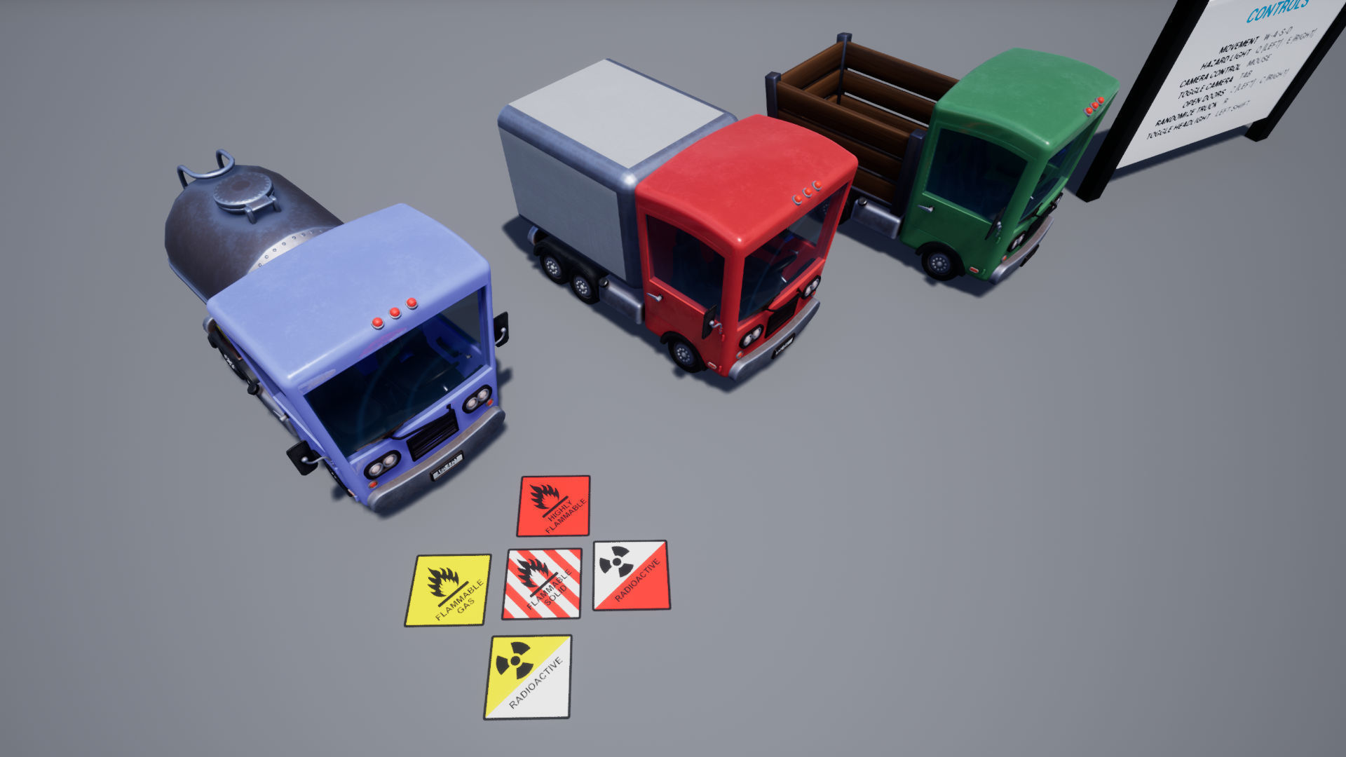 Stylized Truck Pack Low-poly 3D model_6