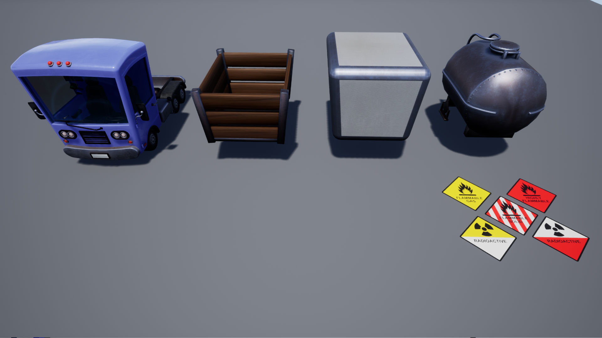 Stylized Truck Pack Low-poly 3D model_8