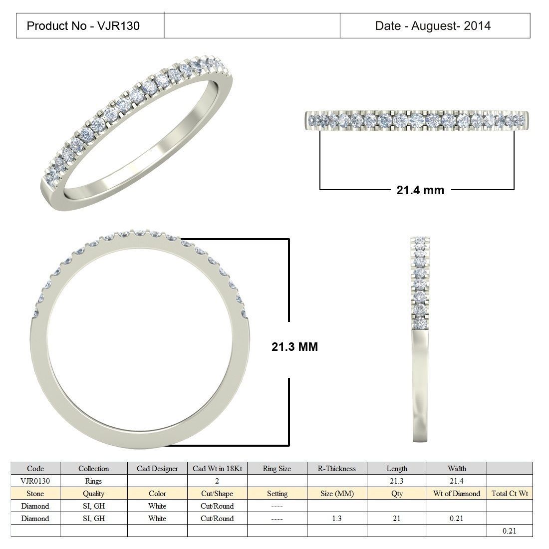 Stone Chain Solitaire 3D print model_5