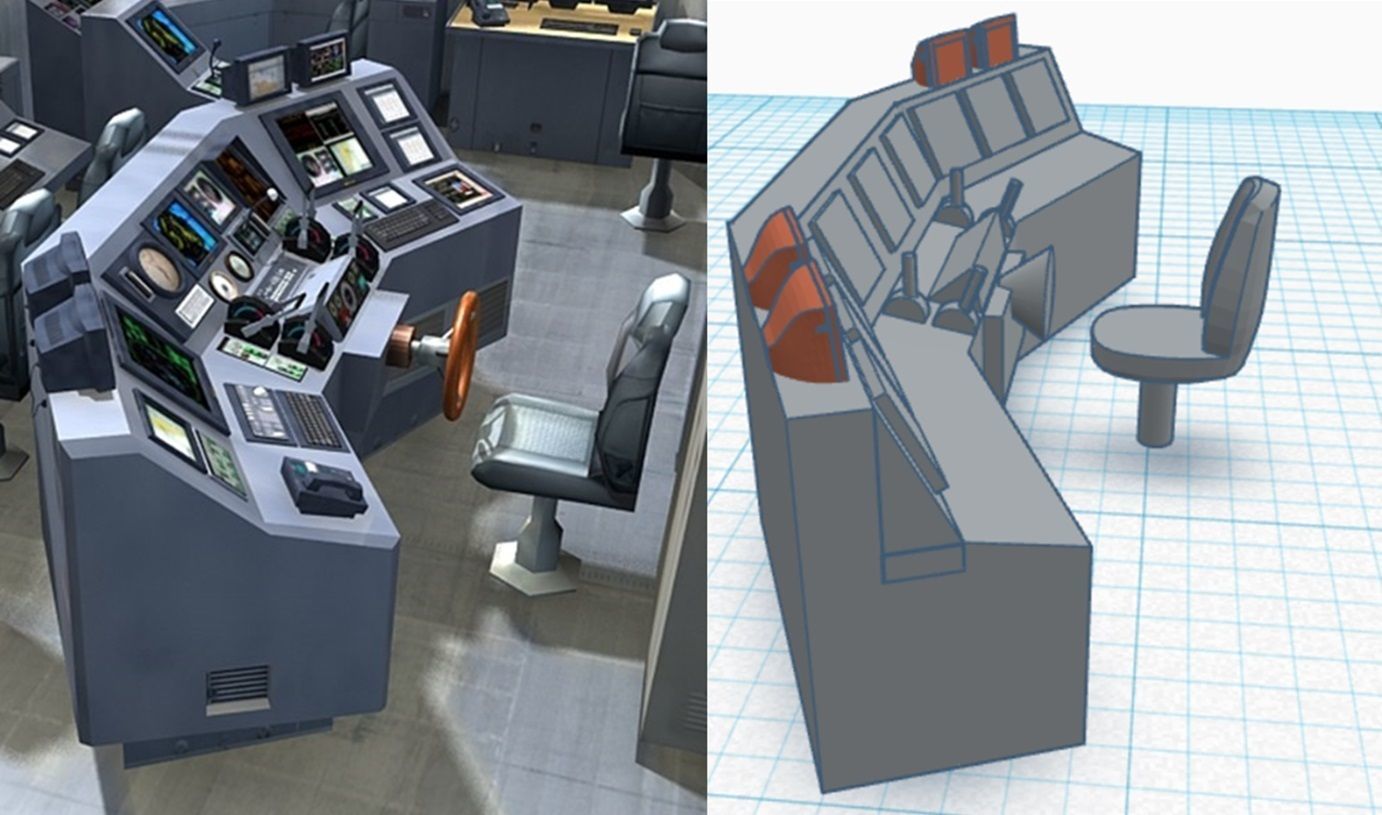 Enterprise and Nimitz Bridge Interior with Modules 3D print model_5
