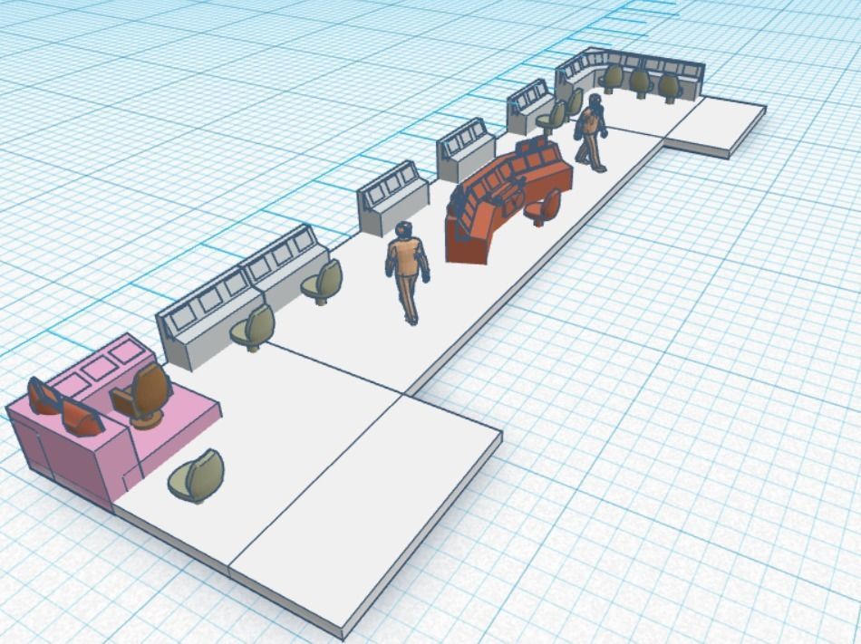 Enterprise and Nimitz Bridge Interior with Modules 3D print model_1