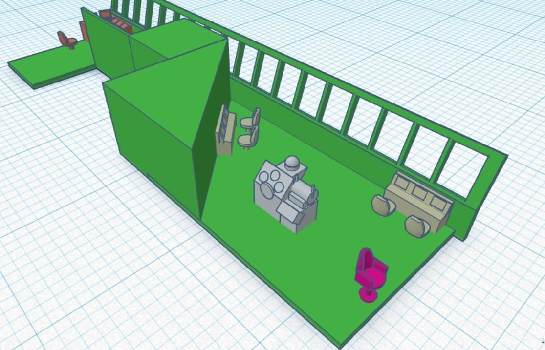 Enterprise and Nimitz Bridge Interior with Modules 3D print model_7