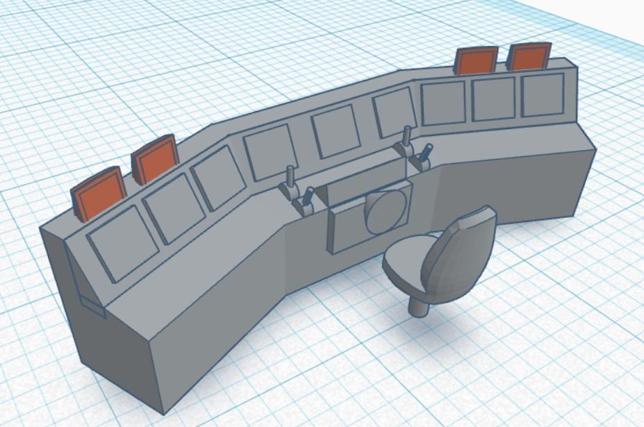 Enterprise and Nimitz Bridge Interior with Modules 3D print model_4