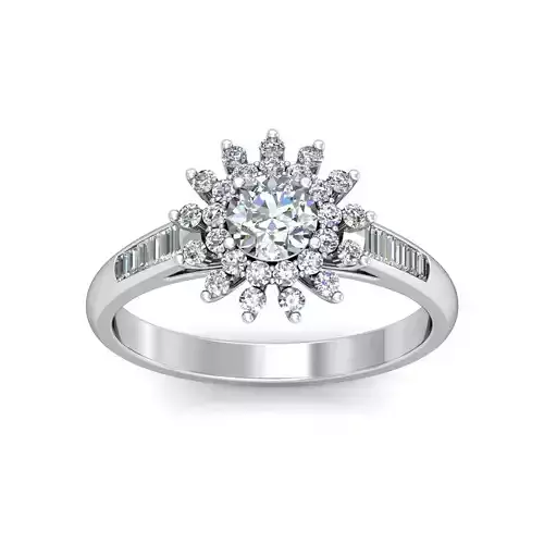 Star Dust Solitaire Ring 3D print model