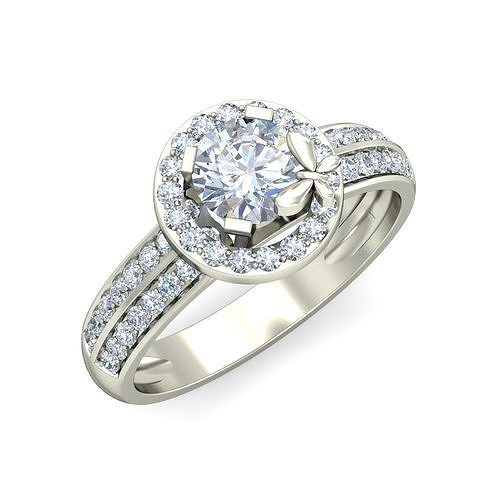 Throne Stone Solitaire Ring 3D print model