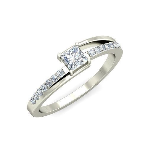 Elegant Solitaire Tyre Ring 3D print model