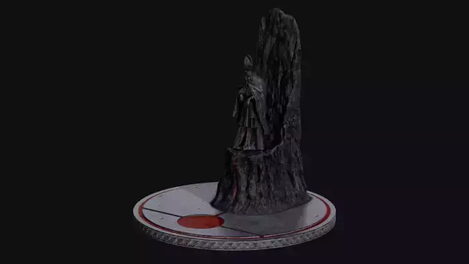 Statue of Bloody Bishop Low-poly 3D model