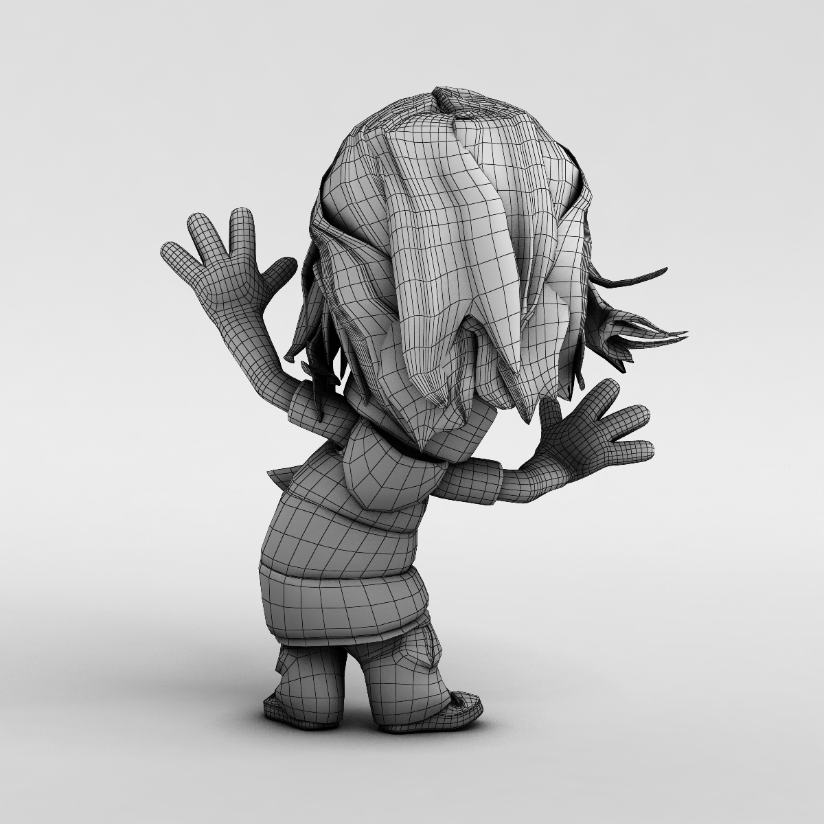 Kid 2 rigged 3D model_8